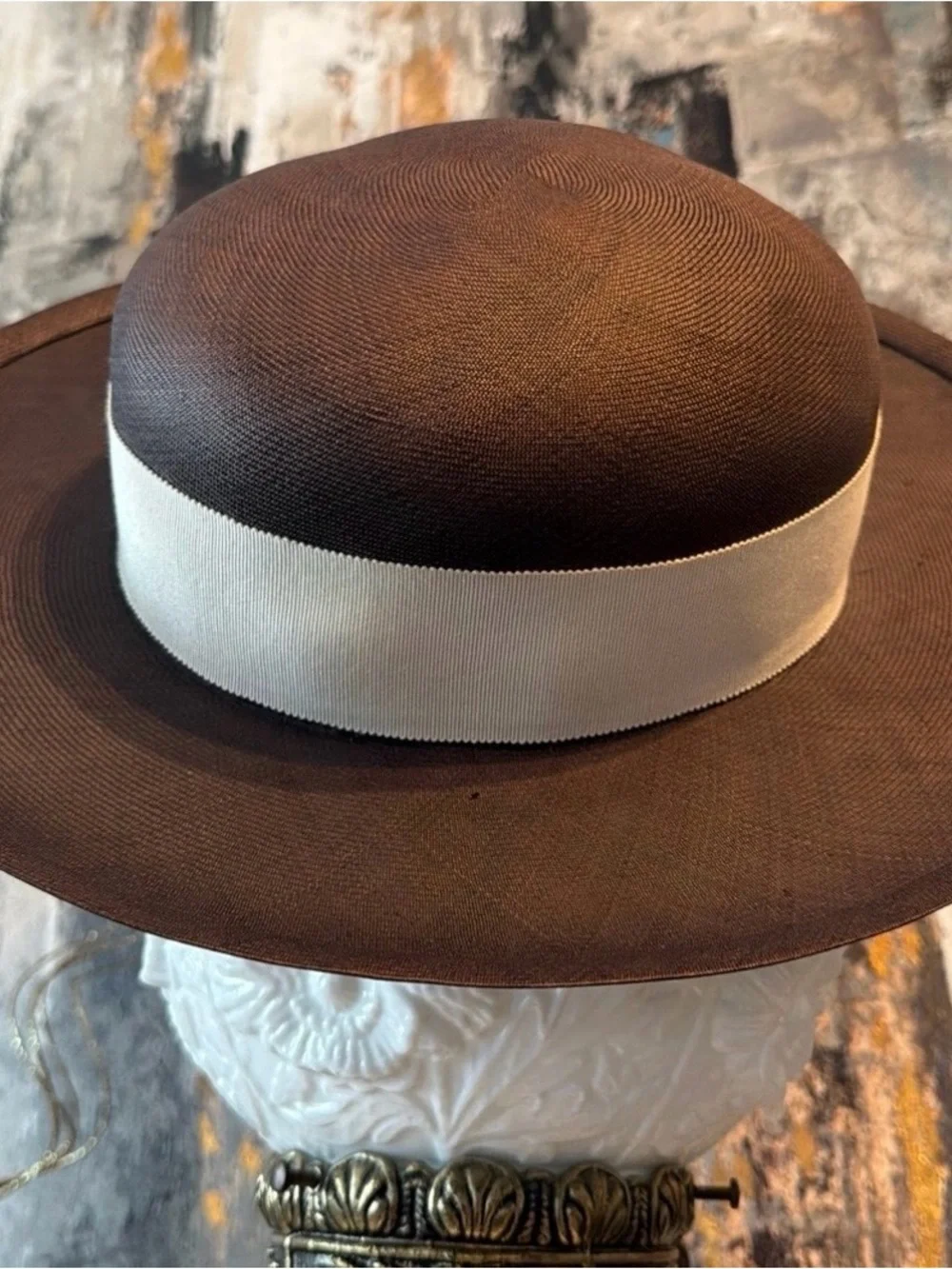 Vintage Channel Straw Hat